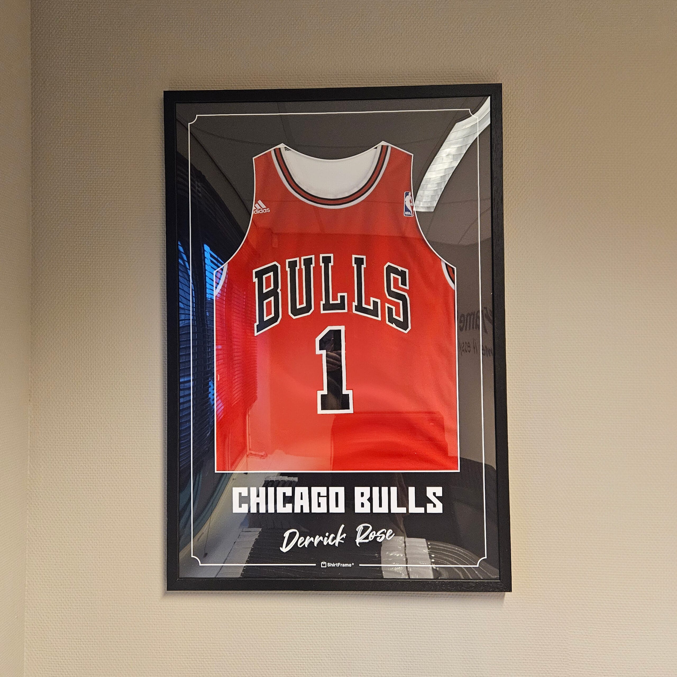 Frame a basketball jersey