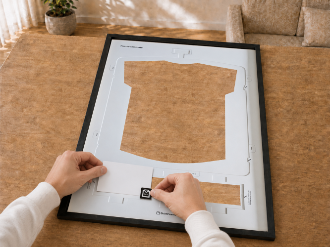ShirtFrame frame with passe-partout and photo openings